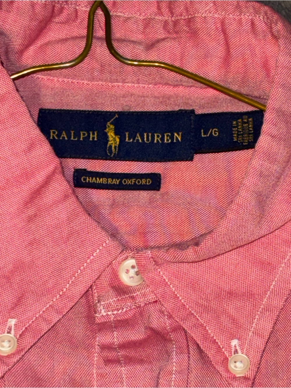 Ralph Lauren Pink Short-Sleeve Button-Down Oxford Shirt - Picture 4 of 5